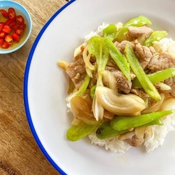 ข้าวพริกหยวกหมูนุ่มเฮง