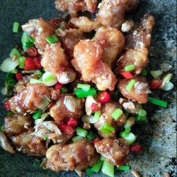 ไก่ทอดพริกคั่วเกลือ(กับข้าว)