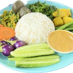 ข้าวคลุกน้ำพริก(ตลาดสดเทศบาลมาบตาพุด)