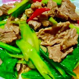 คะน้าเนื้อน้ำมันหอย