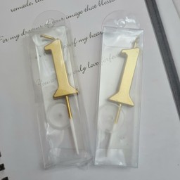 เทียนสีทอง เลข 1