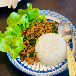 G1. ข้าวกะเพรา(โบราณหมูสับ)