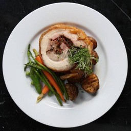 Porchetta with Sundried Tomato & Basil Plate
