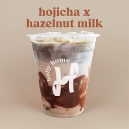 hojicha x hazelnut milk