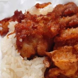 ข้าวเหนียว+ไก่ทอด