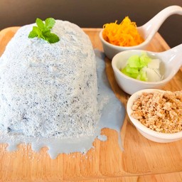 บิงซู อัญชันกะทิสด (butterfly pea&coconut milk)