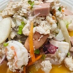 ยำวุ้นเส้นทะเล+ไก่สับ