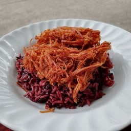 ข้าวสวยไรเบอรี่ หมูฝอย