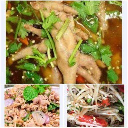 ต้มซุปเปอร์ตีนไก่+ลาบหมูฟรีส้มตำ