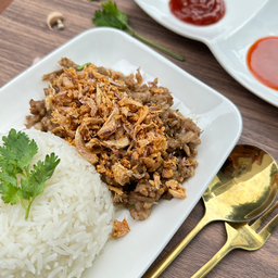 ข้าวกะเพราพริกแห้งครัวคนกาญจน์(บางใหญ่)