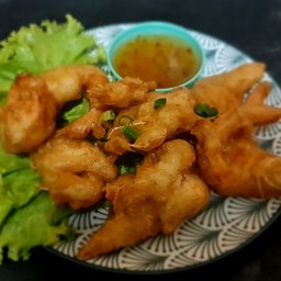 กุ้งชุปแป้งทอด