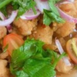 ยำเอ็นไก่ทอด