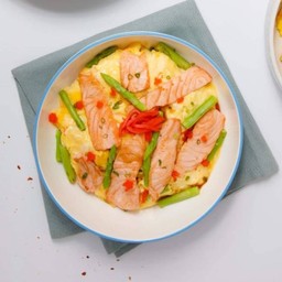 Runny egg  Salmon