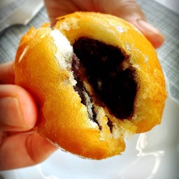 ซาลาเปาทอดไส้ถั่วดำ(เจ)