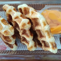 ครอฟเฟิล 3 ชิ้น & ดิปชีส