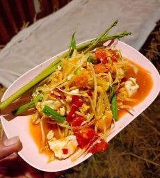 ตำไทย + ไข่เค็ม