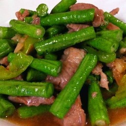 ผัดถั่วฝักยาว#กับข้าว#