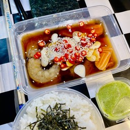 เซตผสมกุ้ง&แซลมอนดองซีอิ้ว