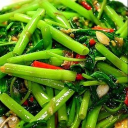 ผัดผักบุ้งไฟแดง#กับข้าว#