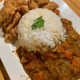 ข้าวแกงกะหรี่+ไก่ทอด