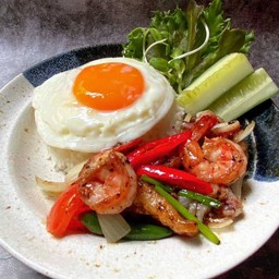 ข้าวราดผัดพริกไทยดำ