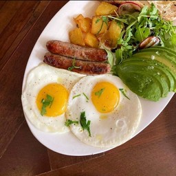 Maple Bacon Sausage & Eggs