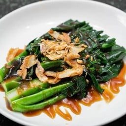 คะน้าฮ่องกงราดน้ำมันหอย