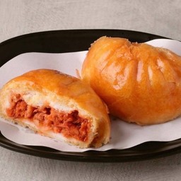 ซาลาเปาทอดไส้หมูแดง (2ลูก)