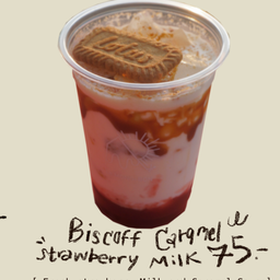 Biscoff Caramel Strawberry Milk