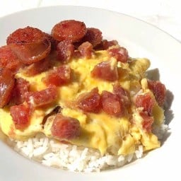 ข้าวไข่ข้น+กุนเชียงหมู (เกรดพรีเมียม)