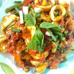 หมึกผัดไข่เค็ม(กับข้าว)