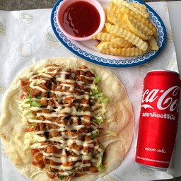 ไก่+เฟร้นฟราย+โค้ก Chicken French Fries Coke