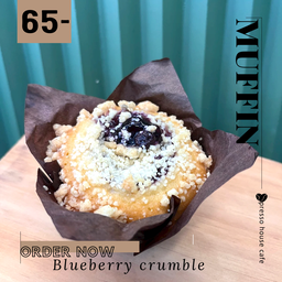 Muffin blueberry crumble