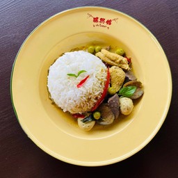 ข้าวแกงเขียวหวานไก่