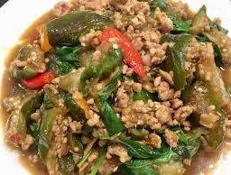 ผัดมะเขือยาวหมูสับค่ะ