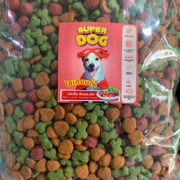 อาหารสุนัข 3 สี รสเนื้อ ตับ 1 kg