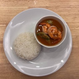 ชุดข้าวสวย+แกงส้มชะอมกุ้ง