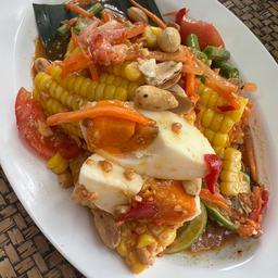 ตำข้าวโพดไข่เค็ม