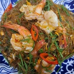วุ้นเส้นผัดชะอมกุ้ง