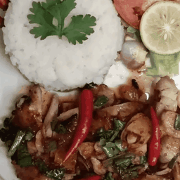ข้าวหน้ายำไก่ย่าง