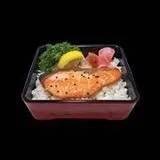 ข้าวหน้าปลาแซลมอน ย่างเกลือ