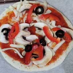 พิซซ่าหน้ามังสวิรัติขนาด6นิ้ว