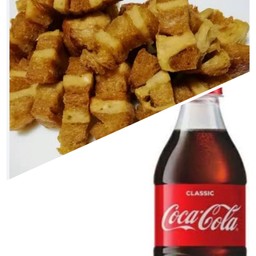 [อร่อยซ่ากับโค้ก] กระเพราหมูกรอบ ราดข้าว +  โค้ก ออริจินัล (ขวด)