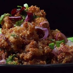 ลาบเอ็นไก่ทอด