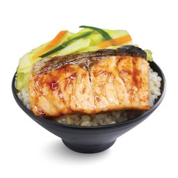 ข้าวหน้าแซลมอนย่างเทอริยากิ