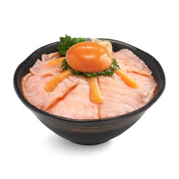 ข้าวหน้าแซลมอนย่างซอสมิโซะ