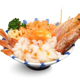 ข้าวหน้าแซลมอนสับ vs กุ้งโบตัน