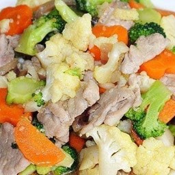 ผักรวมใส่หมู