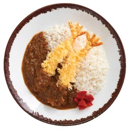 ข้าวแกงกะหรี่กุ้งเทมปุระ