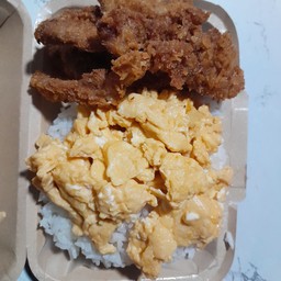 กระหรี่+ไข่ข้นราดข้าว